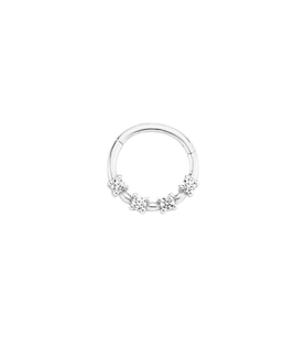 Beyaz Altın Sırataş Clicker Halka Piercing