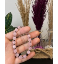 PEMBE KUVARS DOĞAL TAŞ BİLEKLİK 8mm