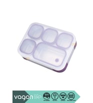 Tek Katlı 5 Bölmeli 1000ml Çelik Sefer Tası Yemek Kutusu