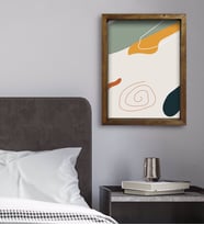 BK Gift Yatak Odası Konseptli Doğal Masif Ahşap Çerçeveli Tablo 45x65cm-43