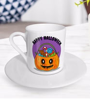 BK Gift Happy Halloween Tasarımlı Türk Kahvesi Fincanı-11