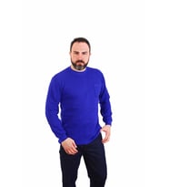 ESER - Bisiklet Yaka Sweatshirt - Cepli - Saks