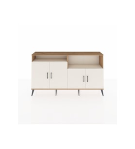 Arges Konsol 4 Raflı 4 Kapaklı 176x30x99 Çam-Aytaşı