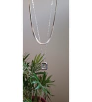İTALYAN HARFLİ KOLYE İKİLİ BALON D HARFLİ ÇELİK KOLYE 45 CM İTALYAN 55 CM ZİNCİRLİ BİRLEŞİK KADIN (Standart)