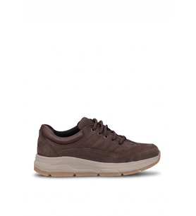 King Paolo L1399N Erkek Hakiki Nubuk Deri Memory Foam Klasik Sneaker Kahverengi