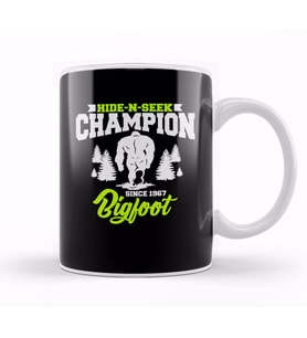 Funny Bigfoot Hide N Seek Champion Since 1967 Kupa Bardak Porselen