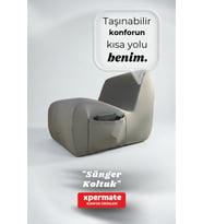 Sünger Koltuk – Taşınabilir, Çok Amaçlı, İskeletsiz, Yer koltuğu, Armut Koltuk Mavi (Gri)