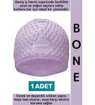 #Bone Su Sızdırmaz Esnek Yumuşak Silikon Havuz Deniz Yüzme Kulağa Su Geçirmez Büyük Beden Saç Bonesi
