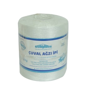 LokmanAVM Çuval Ağzı İpi Yüzde 100 Fibrilizeli Naylon İp Beyaz 1000 Gr 1 Adet