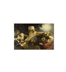 Rembrandt - Belşazzar'ın Ziyafeti Tablo - 107141 - 40x30 Cm