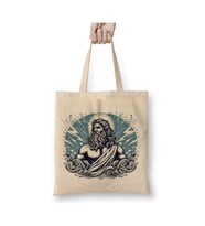Greek God Greek Mythology Poseidon Mitoloji Beyaz Bez Çanta Alışveriş Çantası Plaj Çantası