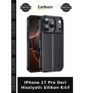 iPhone 17 Pro Deri Hissiyatlı Silikon Kılıf Cep Örtü