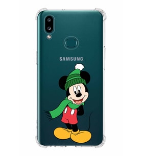 Samsung Galaxy A10s  Köşe Korumalı Antişok Kapak Mickey Mouse Tasarımlı Şeffaf  Kılıf