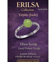 Sertifikalı Eklem Sertliği Enerji Yüzüğü – Açık Yeşim (Jade) Taşı Ayarlamalı İnce Boğa Oğlak Terazi (Çok Renkli)