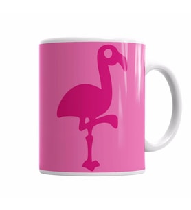 Pembe Yavru Flamingo Kupa Bardak Porselen
