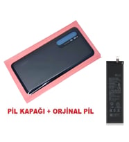 Xiaomi Mi NOTE 10 Lite Arka Kapak Batarya Pil Kapağı + PİL (CAM) SİYAH