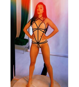 Mulvxbrf Brf02 Ağ Kısmı Açık  Deri Harness - Brf258 (Mulvix)