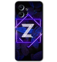 Redmi Note 12 4G Kılıf HD Desen Baskılı Kılıf - Dark Neon Yaprak Z Harfi