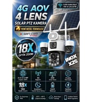 INOX X25 4 Kameralı Optik Zoom Güneş Enerjili 4G Akıllı Güvenlik Kamerası