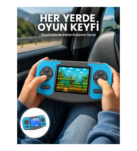 Mey İthalat® Çocuklara Özel Retro Oyun Konsolu Portatif Eğlence Cihazı