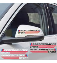 Bmw M Performance Sport Yan Ayna Oto Sticker Yapıştırma 2 Adet ( 14 x 2,3 Cm Ölçü )