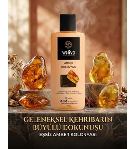 WeLive Amber Kolonyası 400 ml 80 Derece  Kalıcı & Oryantal Premium Kolonya