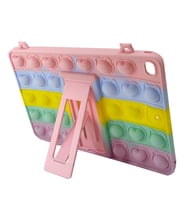 iPad Mini 1 -2-3-4 Uyumlu Standlı Pop it Silikon Tablet Kılıfı (Karışık Renk) (Çok Renkli)