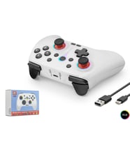 Bluetooth Gamepad Pc Ios Android Switch Ps3 Ps4 Uyumlu Rgb - Beyaz ND505W