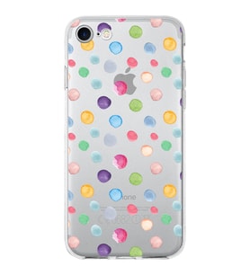 PrintiFy Apple  iPhone SE (2020) ile Uyumlu 1mm Slim Fit Water Color 6 Baskılı Şeffaf  Kılıf