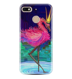 General Mobile GM8 Go GM9 GM20 Pro Plus Kılıf Desemli Silikon Queen Flamingo 1748