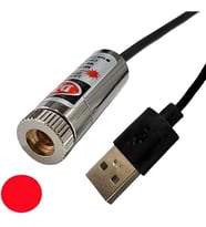 Kablolu 5mW 650nm Nokta Çizgi Lazer Modül 1 Metre Kablo Lens ile Odak Ayarlı 12mm Çap DVM.101.549