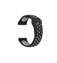 Samsung Galaxy Watch 46mm Uyumlu 22mm Kordon Silikon Esnek Yumuşak Delikli Spor KRD-02 Kayış