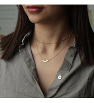 Kişiye Özel 925 Ayar Gümüş Tasarım Alev Kolye (Gold)