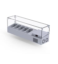 Iceinox Set Üstü Saladbar Cam Kapak GN 1/4-150: 5 Adet (Gri)