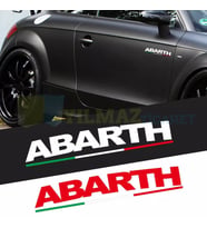 Fiat Abarth Logo Yan Kapı Altı Oto Sticker Etiket Yapıştırma 2 Adet ( 22 x 4 Cm Ölçü )