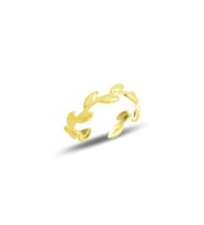 Gümüş altın yaldızlı ayarlamalı sarmaşık modeli eklem yüzük SGTL11687GOLD (Rose)