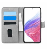 Microsonic Samsung Galaxy A53 5G Kılıf Fabric Book Wallet Gri