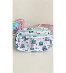 Hatsune Miku Büyük Boy Kalem Kutu, 4 Gözlü, İç Bölmeli, Yüksek Kalite
