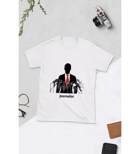 Gazeteciler ve Basın Bayramı Tasarımlı Tshirt (Beyaz)