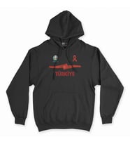 Türkiye Futbol Milli Takımı Siyah Kapşonlu Sweatshirt Hoddie