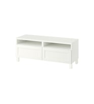 TV Sehpası, Beyaz, 120x42x48 cm, Çıt Çıt Raylı