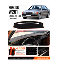 MERCEDES W201 E-CLASS 190-190E (1982-1993) Uyumlu Torpido Örtüsü Torpido Kılıfı - Siyah Kahverengi