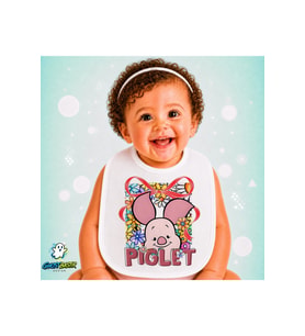 Piglet Keten Bebek Mama Önlüğü – Yumuşak, Emici, Yıkanabilir, Özel Tasarım P155