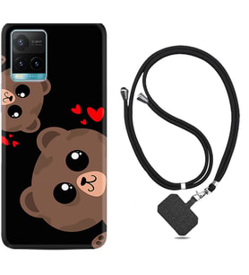 Vivo Y11S Y21S Y20 Y20S Y70 Kılıf Boyun Askılı Silikon Love Animals 1780