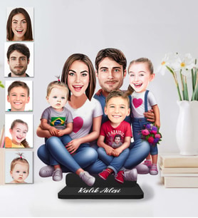 Kişiye Özel Aile Model Ahşap Biblo-72