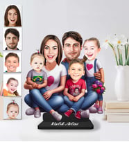 Kişiye Özel Aile Model Ahşap Biblo-72