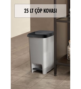 25 Litre Basmalı Çöp Kovası
