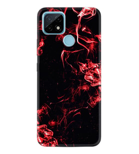 Realme C11 C21 C21Y C25Y C11 2021 Kılıf Desemli Silikon Red Smoke 1745