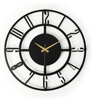 Muyika Duvar Saati 50Cm Sessiz Mekanizma Siyah Metal Kasa Tasarım - Bunnela Siyah 50 Mds-50 Myk1197