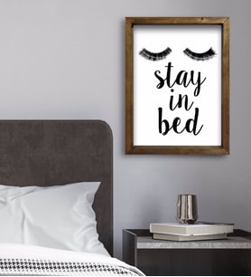 BK Gift Yatak Odası Konseptli Doğal Masif Ahşap Çerçeveli Tablo 45x65cm-102